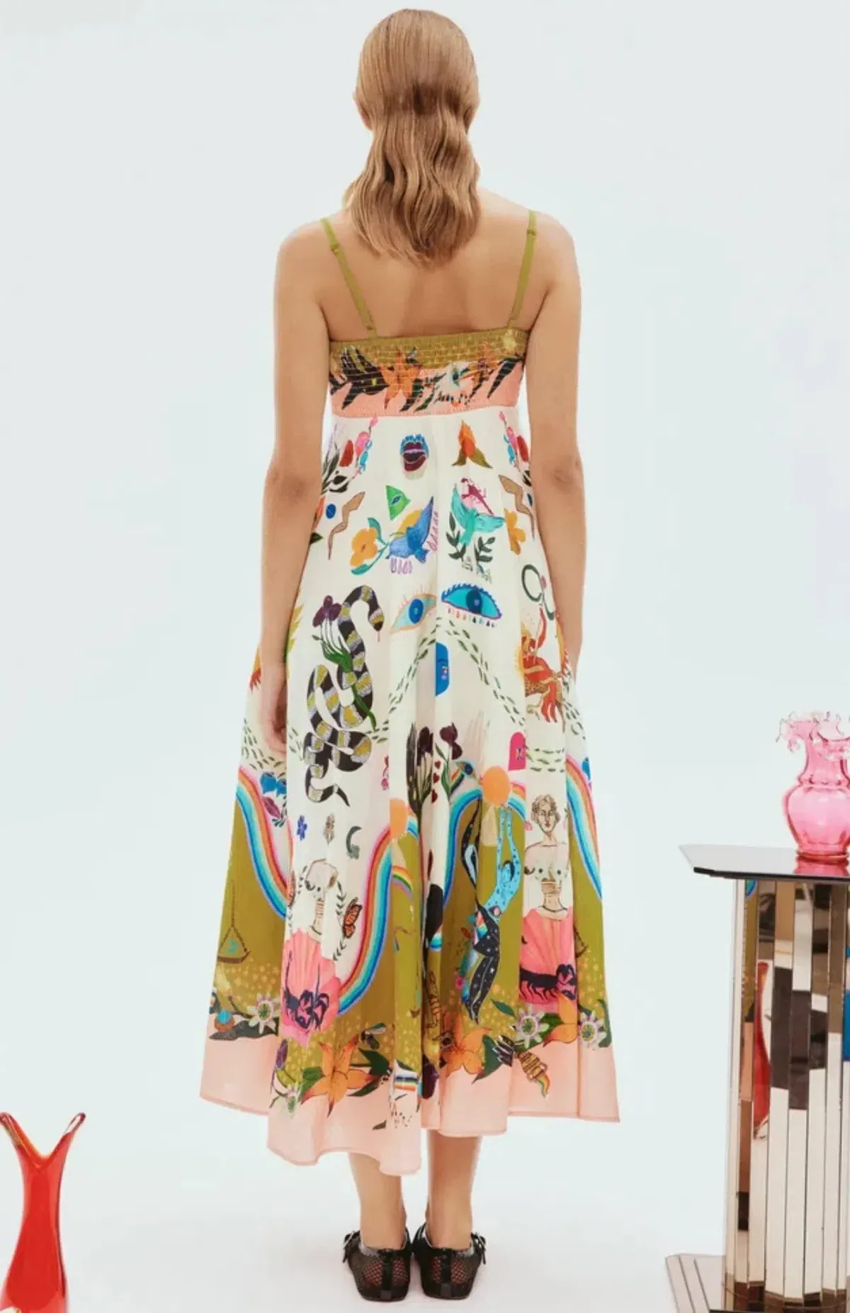 Alemais Evergreen Sundress Print Size 16 - Image 3