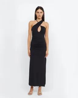 Bec & Bridge Montana Cross Over Asymmetrical Backless Dress in Black Size 6 for rent on The Volte - image 1