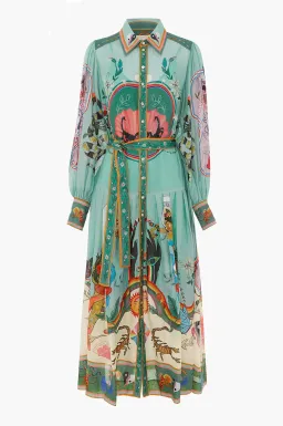 Alemais Evergreen Shirtdress Multi Size 10 for rent on The Volte - image 4