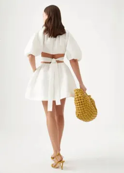Aje Mimosa Cut Out Mini Dress White Size 8 for rent on The Volte - image 2