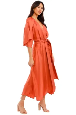 Ginger and Smart Blush Wrap Dress in Sunset Pink Size 10 for rent on The Volte - image 2