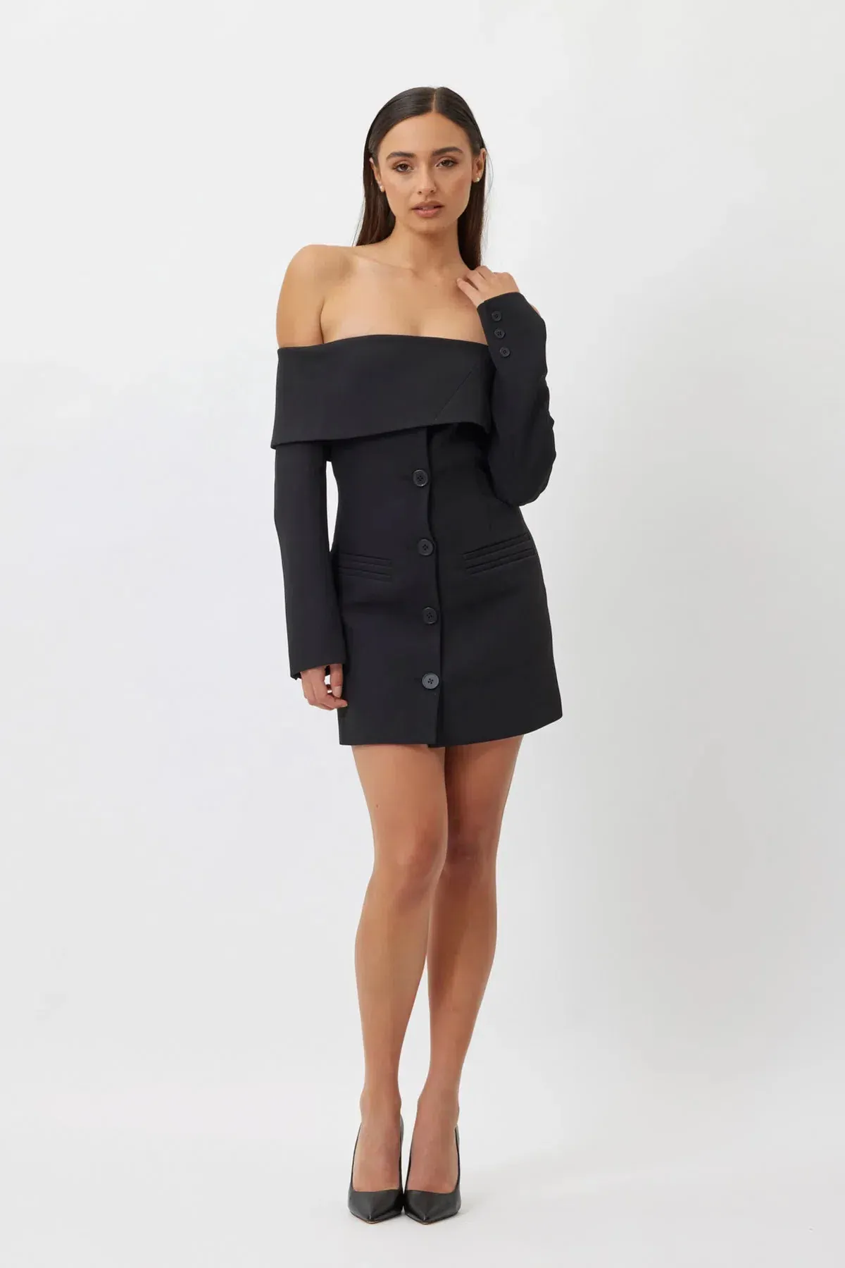 Bianca and Bridgett Chloe Blazer Dress Black Size 8 - Image 1