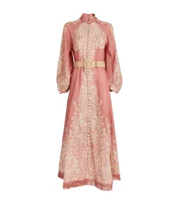 Zimmermann Pattie Fringed Midi Dress in Rose Baroque Floral Size 2 / AU 12 for rent on The Volte - image 5