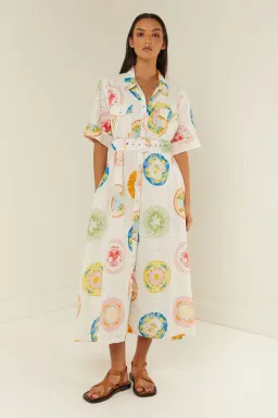 Palm Noosa Souvenir Midi Dress Print AU12 for rent on The Volte - image 1