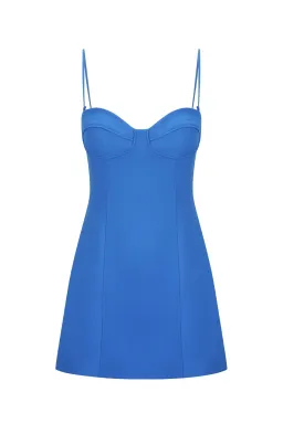 Shona Joy Irena Strapless Corded Bustier Mini Dress Blue Size 8 for rent on The Volte - image 4