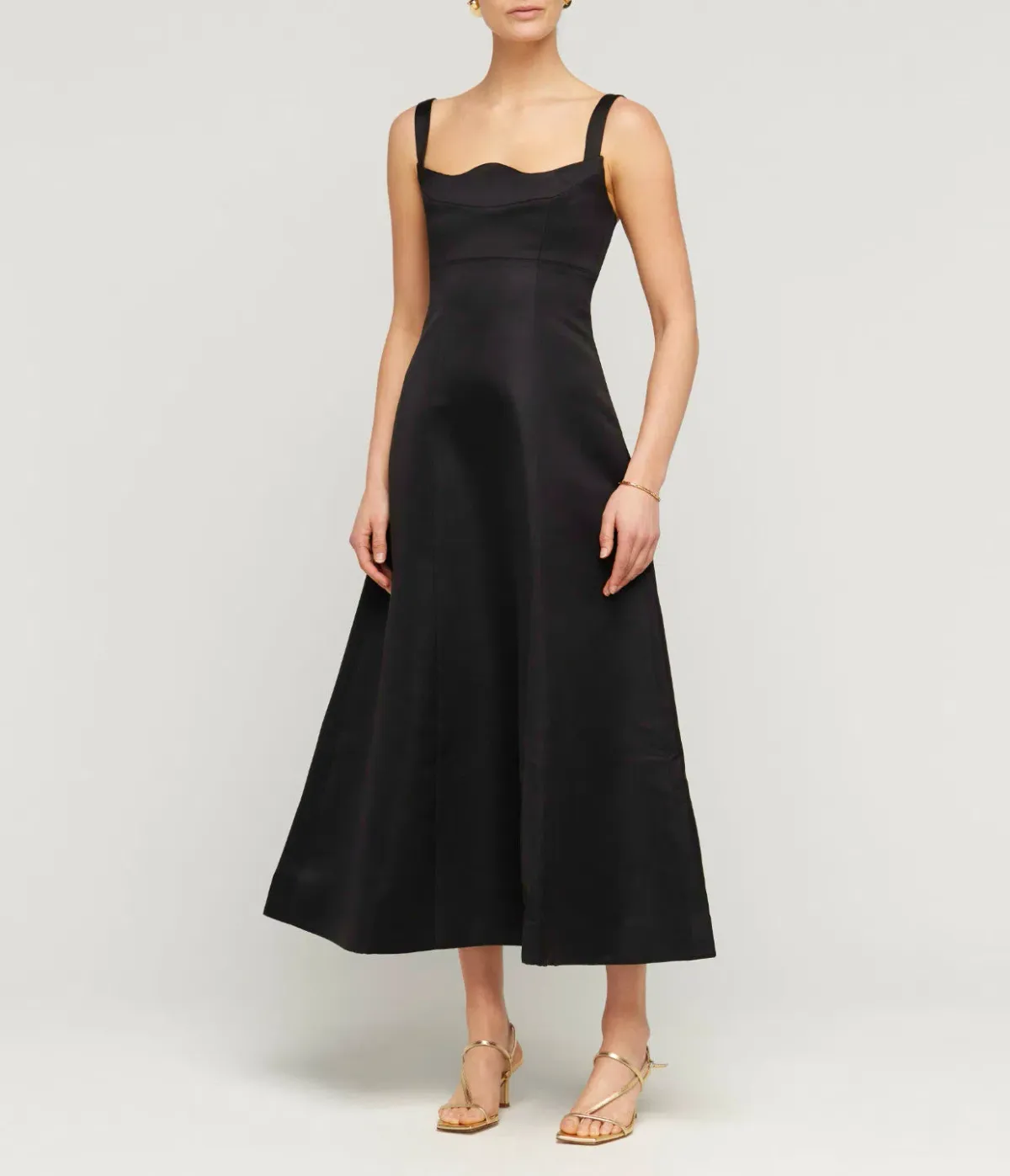 Leo Lin Odette Midi Dress Ebony Size 8 - Image 2