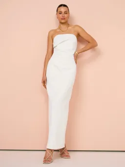 Manning Cartell Fast Forward Strapless Maxi Dress White Size 8 for rent on The Volte - image 1