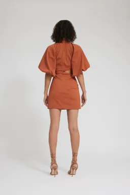 Tojha Celia Mini Dress Orange Size 10 for rent on The Volte - image 3