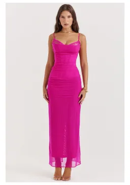 House of CB Nalini Maxi Dress Fuchsia Size XS / AU 6 (D-E Cup Size) for rent on The Volte - image 1