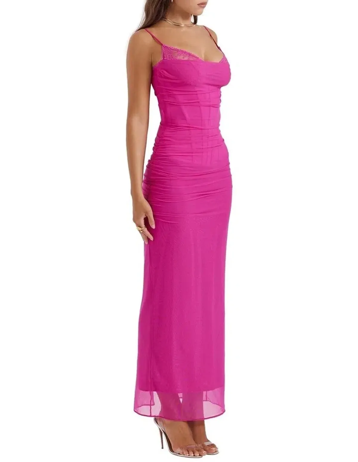 House of CB Nalini Maxi Dress Fuchsia Size XS / AU 6 (D-E Cup Size) - Image 2