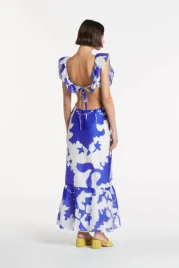 Sir the Label Vivi Frill Maxi Dress Print Size 0 / AU 6 for rent on The Volte - image 3