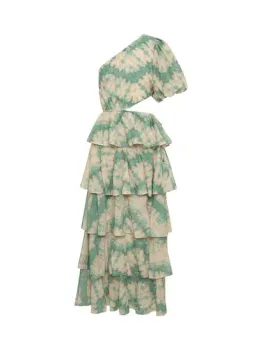 Kivari Mirage One Shoulder Maxi Dress Print Size 12 for rent on The Volte - image 4