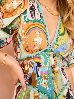 Alemais Evergreen Midi Dress Multi Size 14 for rent on The Volte - image 2