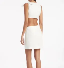 Sir the Label Ambroise Knot Mini Dress White Size 6  for rent on The Volte - image 2
