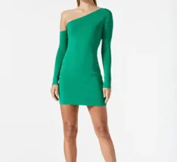 San Sloane Erika Mini Dress Fern Green Size 8  for rent on The Volte - image 2
