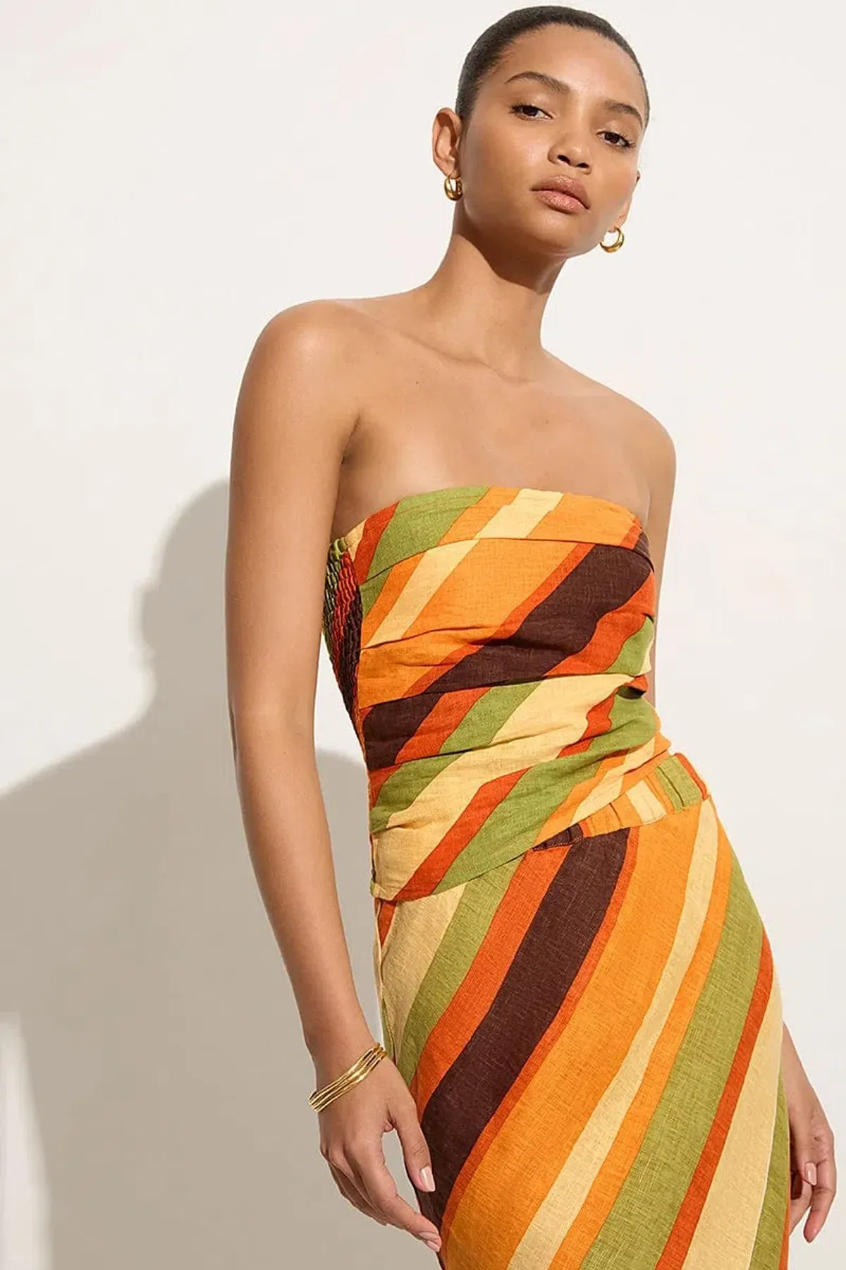 Faithfull The Brand Setúbal Top & Skirt Set Cisco Stripe Sun  Size 8 - Image 2