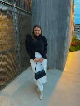 Aje Kindred Butterfly Sleeve Shirt Black Size 10  for rent on The Volte - image 1