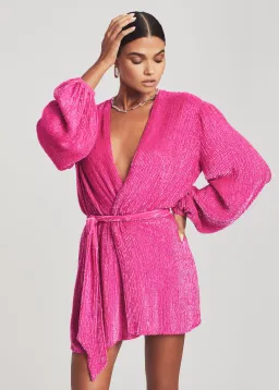 Retrofete Gabrielle Robe Sequin/Fuchsia Size S/Au 8 for rent on The Volte - image 2
