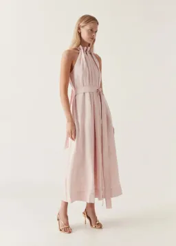 Aje Mariel Trapeze Midi Dress in Soft Pink Size 6 for rent on The Volte - image 2