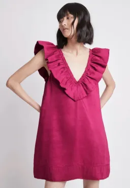 Aje Solitude Shift Mini Dress In Pink Size 8 for rent on The Volte - image 2