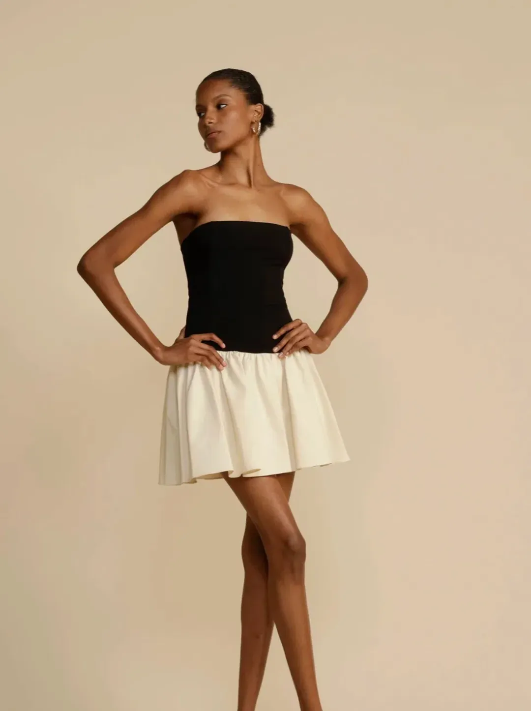 Arcina Ori Celine Mini Dress Black/White Size S / AU 8 for rent on The Volte - main image