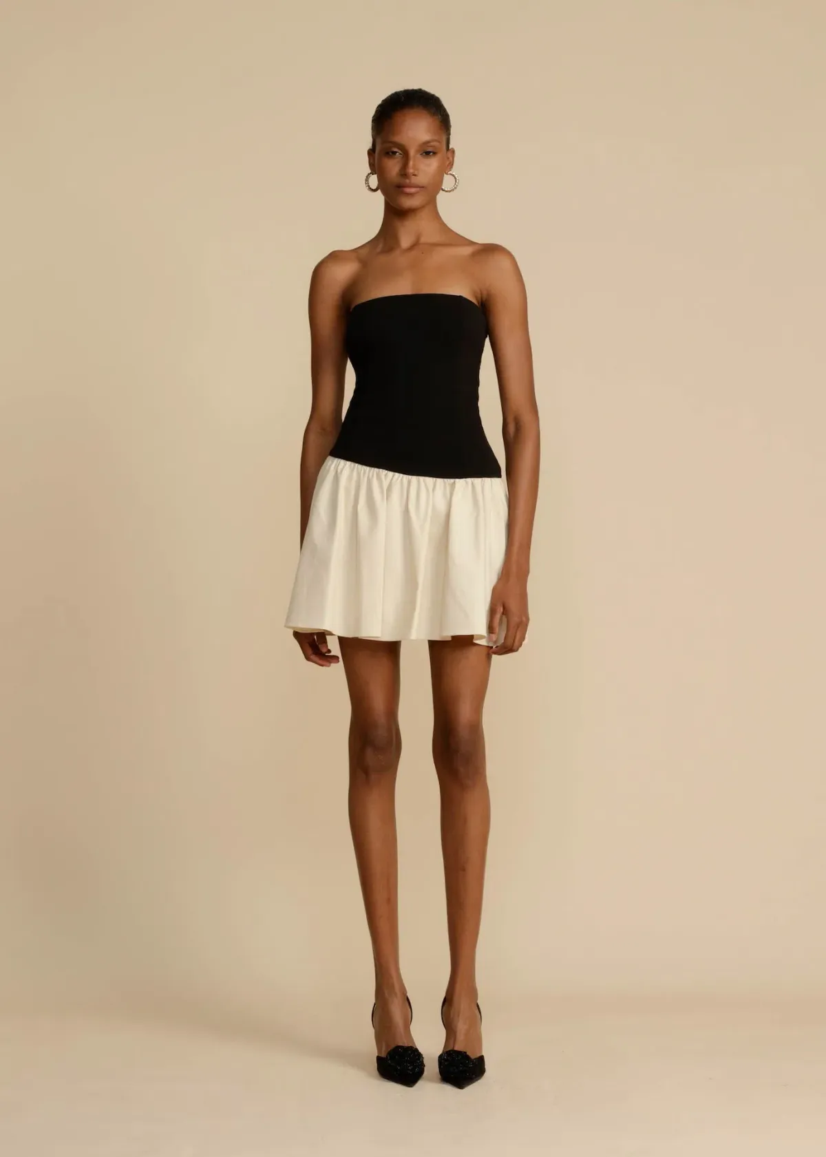 Arcina Ori Celine Mini Dress Black/White Size S / AU 8 for rent on The Volte - main image
