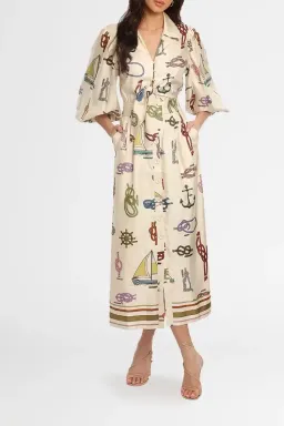 Alemais Ships Ahoy Midi Dress Multi Size 8 for rent on The Volte - image 2