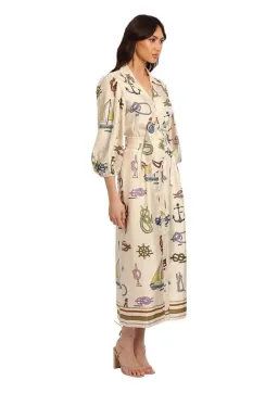 Alemais Ships Ahoy Midi Dress Multi Size 8 for rent on The Volte - image 1