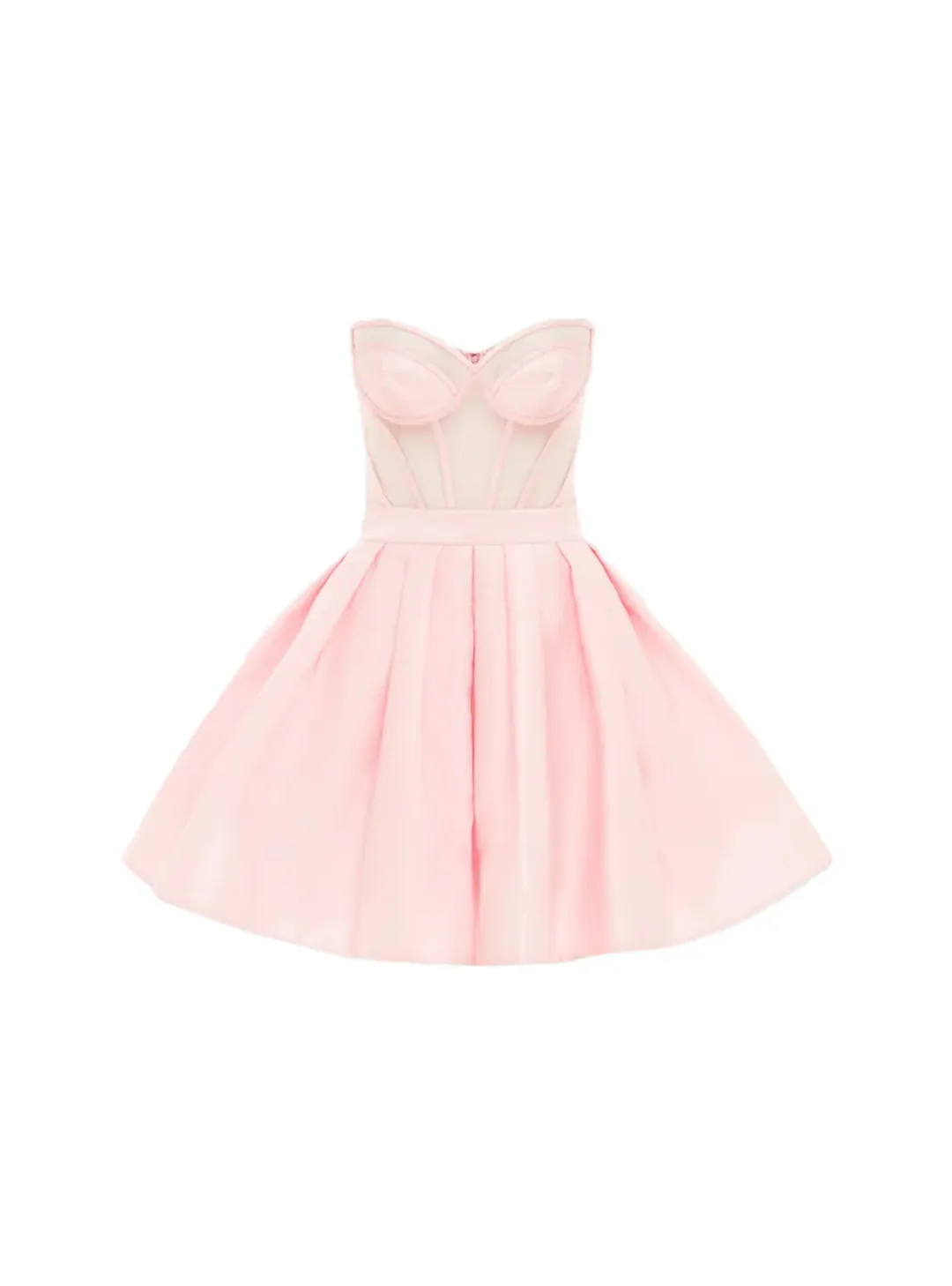 Leo Lin Eliza Structured Bustier Mini Dress Pink Size AU 8 for rent on The Volte - main image