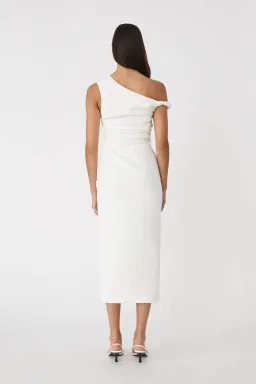 MISHA Alaska White Midi Dress White Size 8/S for rent on The Volte - image 2