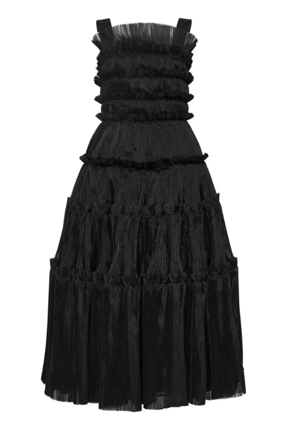 Aje Jacinto Pleated Midi Dress in Black Size AU 12  for rent on The Volte - main image
