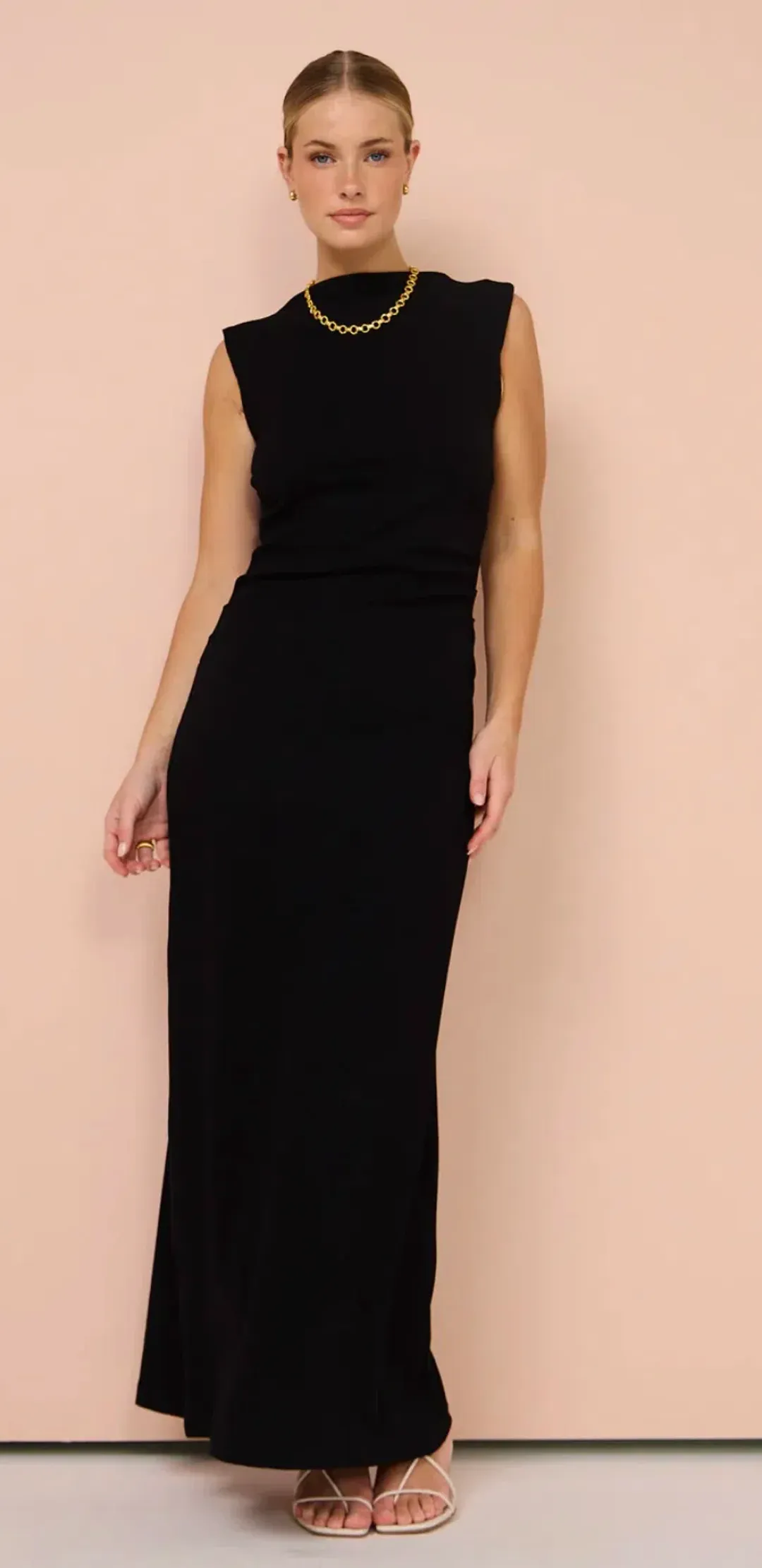 Friends With Frank The Harlow Dress in Black Size AU 12 for rent on The Volte - main image