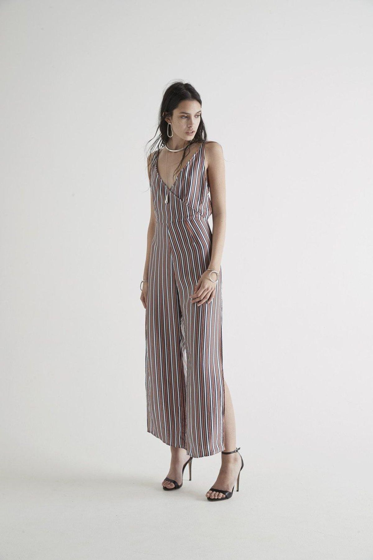 Sir the Label Zoe Jumpsuit Stripe Print Size AU 12 for rent on The Volte - main image