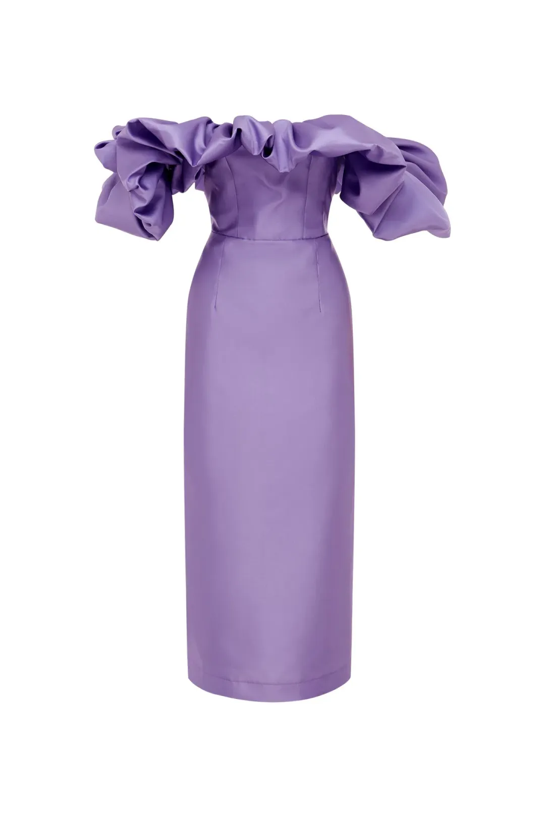 Alemais Suzi Off Shoulder Midi Dress Purple Size 8 for rent on The Volte - main image