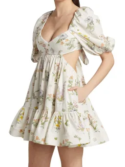 Zimmermann Jeannie Puff Sleeve Mini Dress Floral Size 0/ AU 8  for rent on The Volte - image 2