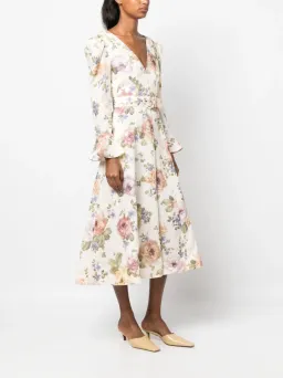 Zimmermann Luminosity Midi Dress Floral Size 2 / AU 12 for rent on The Volte - image 2
