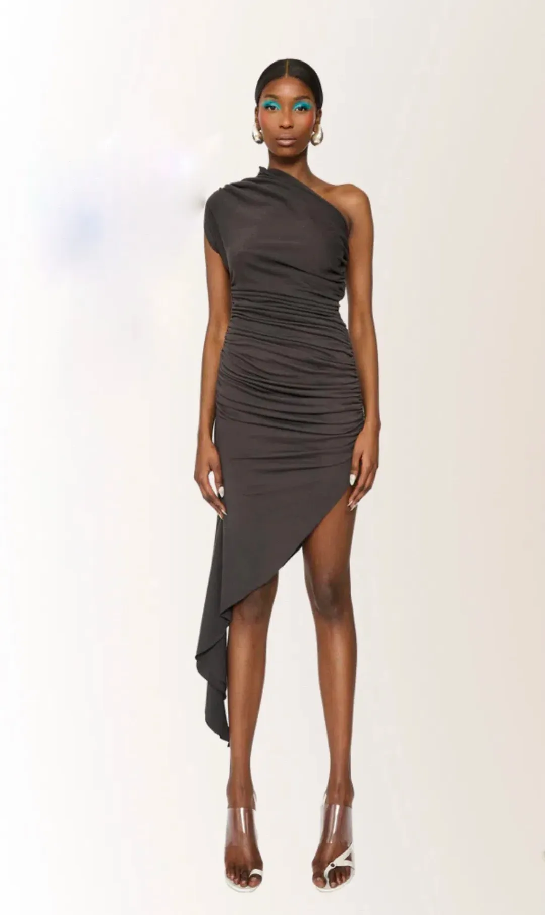 Coucoo Pasu Assymetric Java Dress Grey Size S/ AU 8 for rent on The Volte - main image