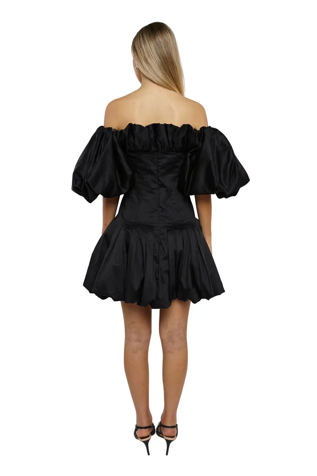 Aje Arles Off Shoulder Mini Dress Black Size S / Au 8 for rent on The Volte - main image