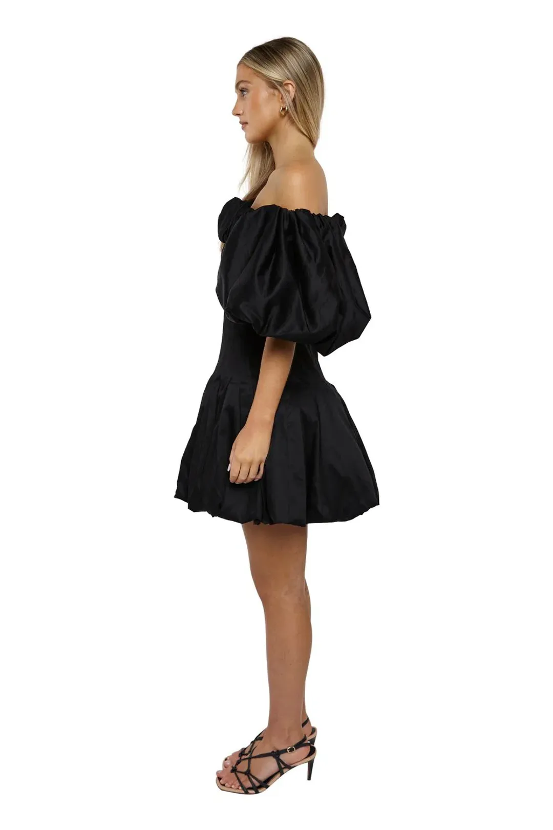 Aje Arles Off Shoulder Mini Dress Black Size S / Au 8 for rent on The Volte - main image