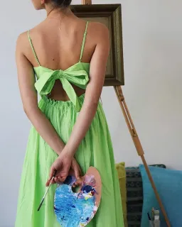 Steele Josie Midi Dress Green Size M / AU 10 for rent on The Volte - image 3