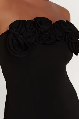 Meshki Brooks Rose Mini Dress Black Size XL / AU 14 for rent on The Volte - image 4