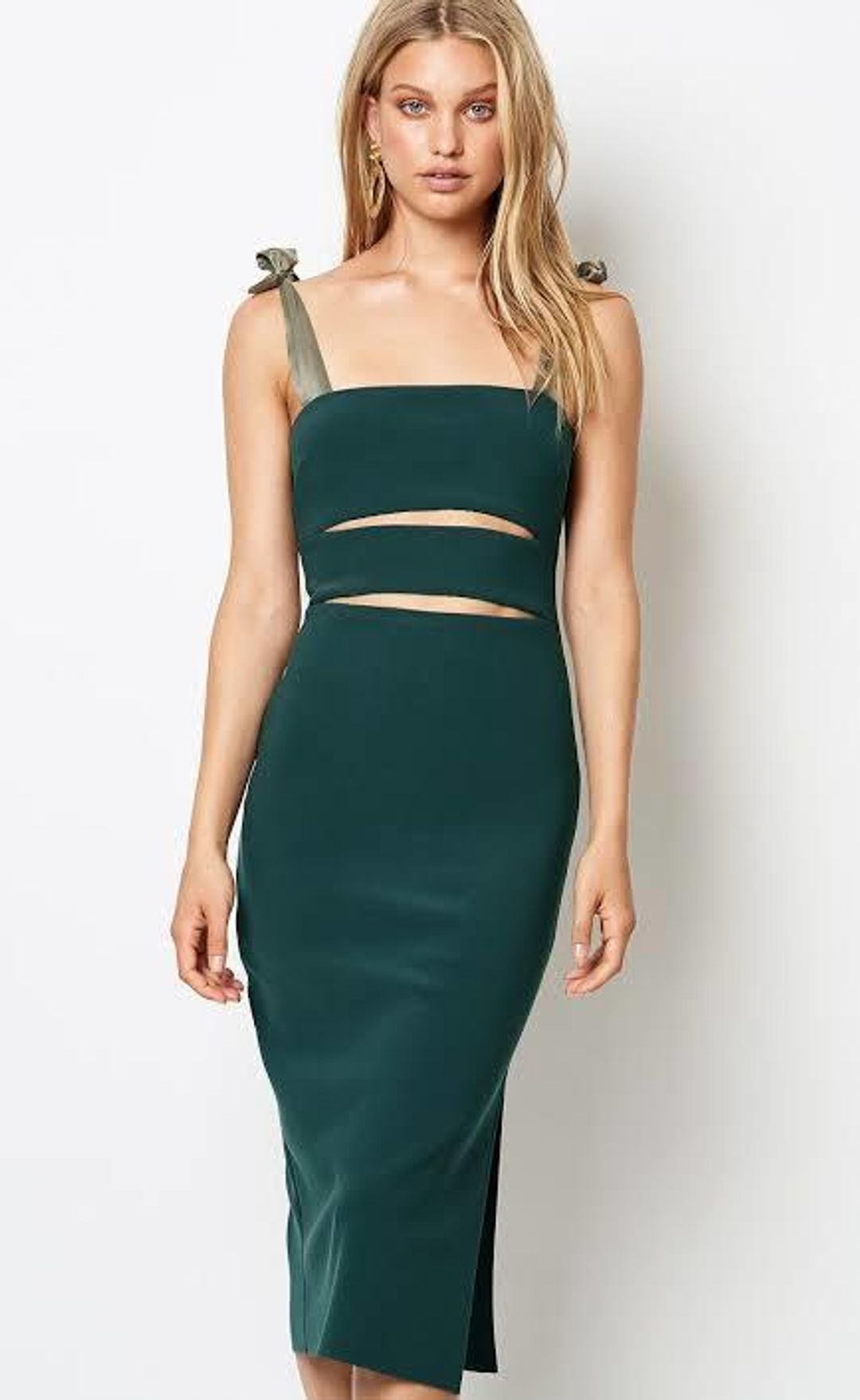 Tasha Cut Out Midi Dress | Size 12 | Bec & Bridge for rent on The Volte - main image