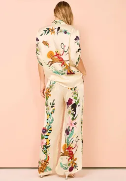 Alemais Meagan Silk Shirt & Pants Set Multi Size 10 for rent on The Volte - image 6