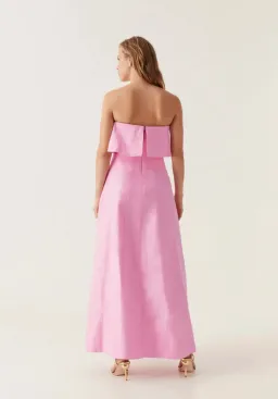 Aje Shallows Strapless Gown in Pink Size 8 for rent on The Volte - image 8