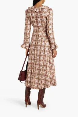 Zimmermann Daisy Midi Dress Floral Print Size 0 / AU 8  for rent on The Volte - image 2