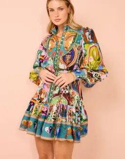 Alemais Evergreen Mini Dress Multi Size AU 8 for rent on The Volte - image 3