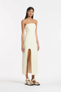 Sir The Label Marco Structured Midi Dress Lemon Size 1 / AU 8 for rent on The Volte - image 2