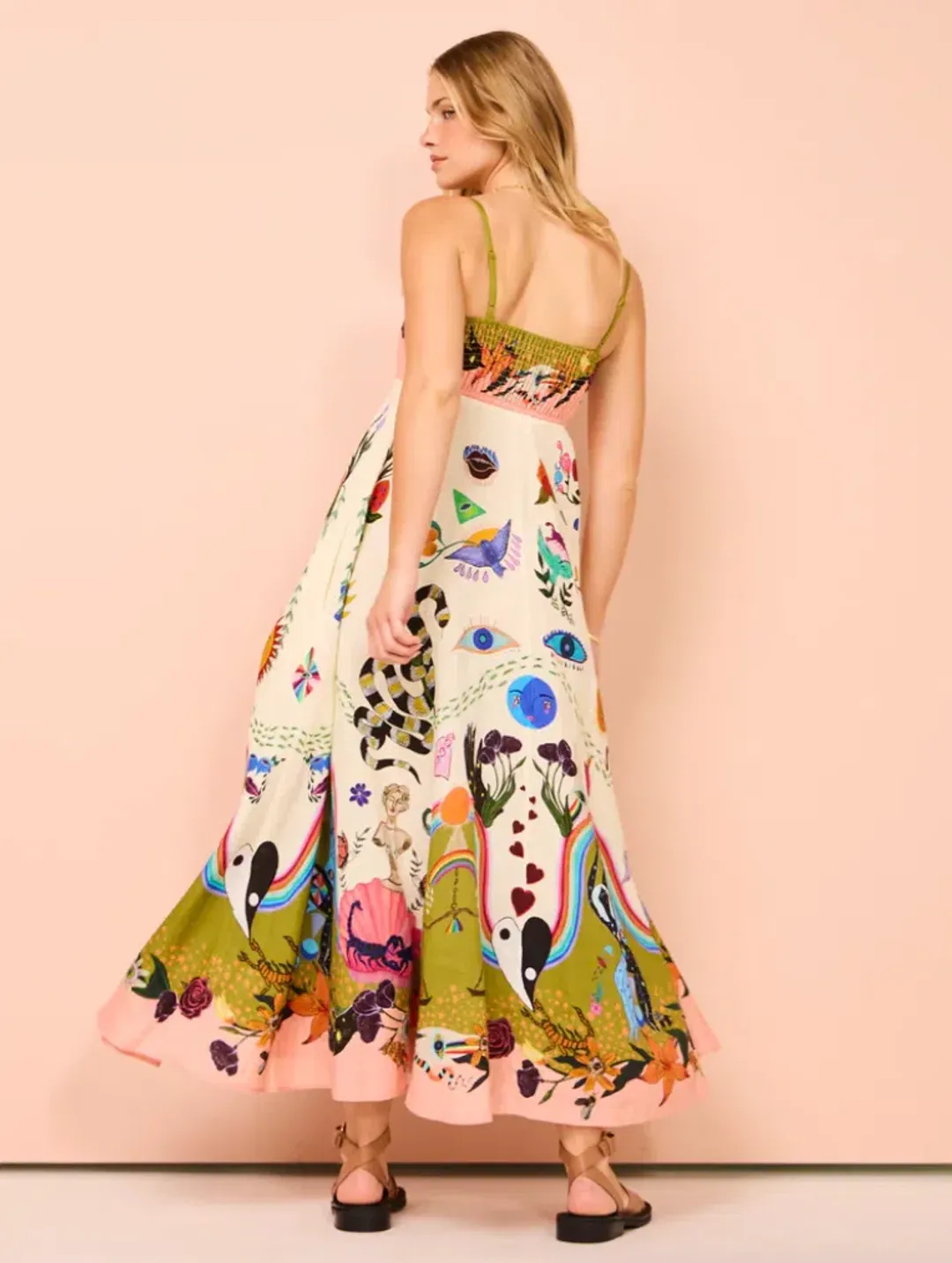 Alemais Evergreen Sundress Multi Size AU 8 for rent on The Volte - main image