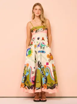 Alemais Evergreen Sundress Multi Size AU 8 for rent on The Volte - image 1