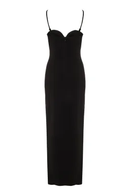 MISHA Ethil Cutout Jersey Dress Black Size 8/S for rent on The Volte - image 4